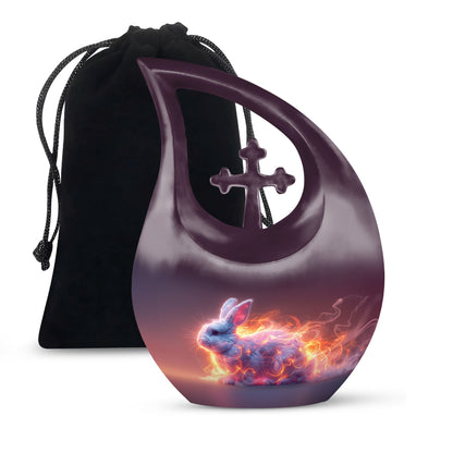 Personalized Rabbit Cremation Urn for Pet Ashes - 10-inch, 200 cu in - Yatskia