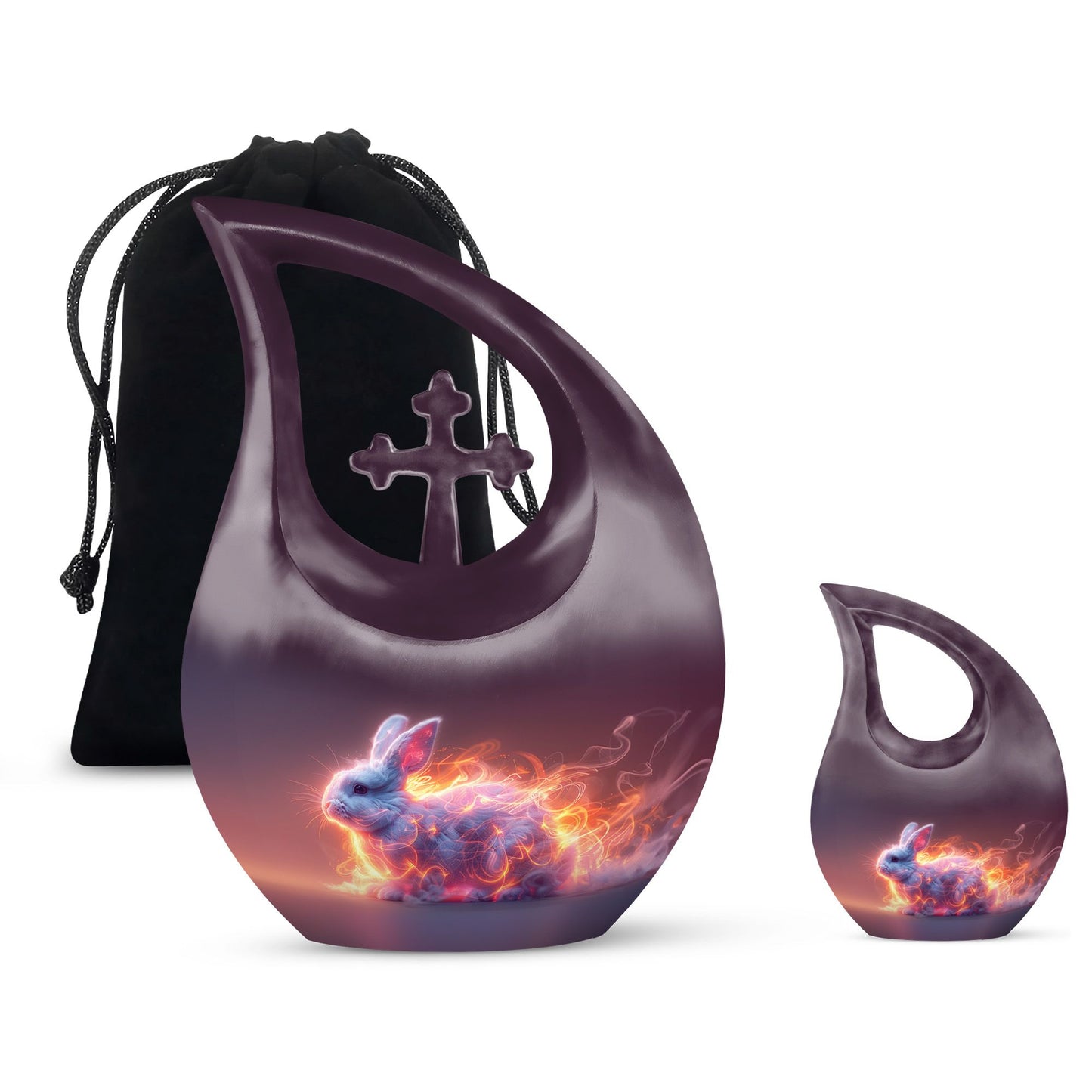 Personalized Rabbit Cremation Urn for Pet Ashes - 10-inch, 200 cu in - Yatskia
