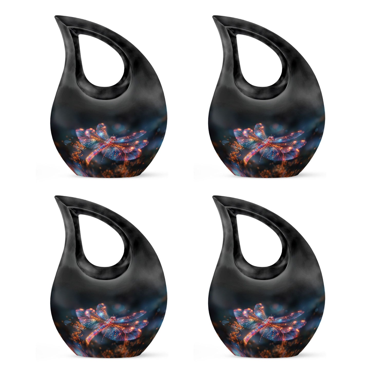 10-inch Digital Firefly Urn with Cross Drop design,