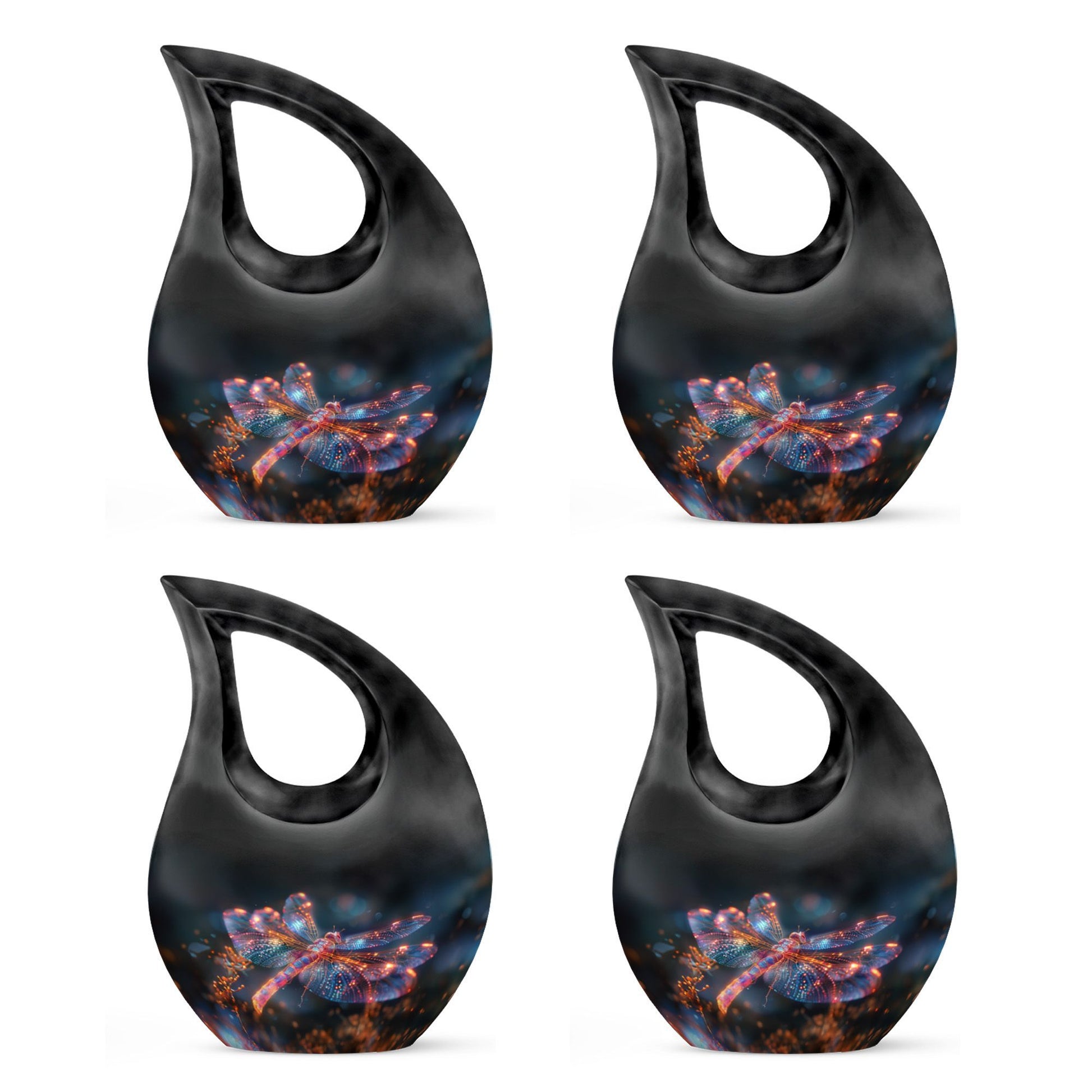 10-inch Digital Firefly Urn with Cross Drop design,