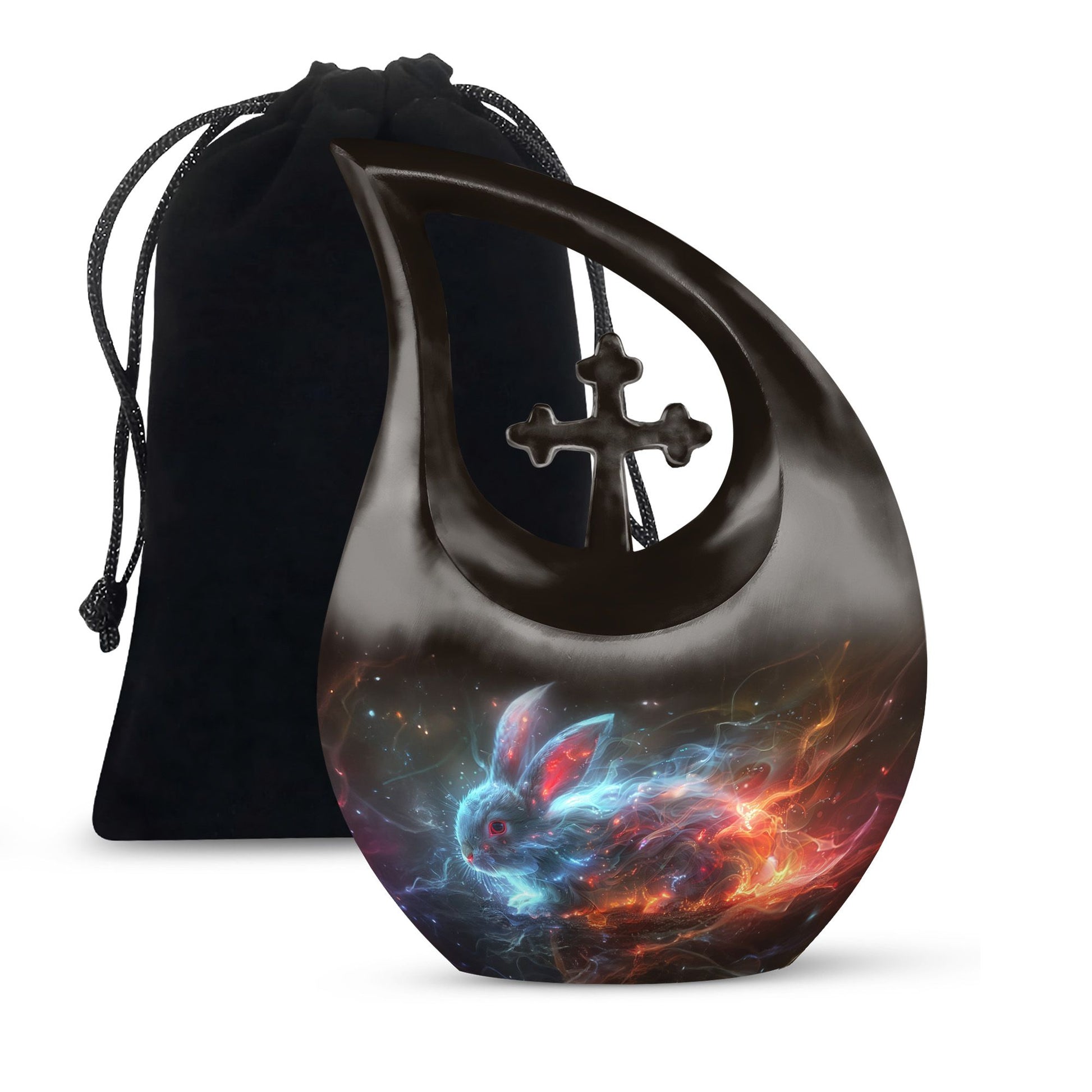 Nebula Blazing Rabbit Urn - Rabbit Cremation Urn For Men & Women