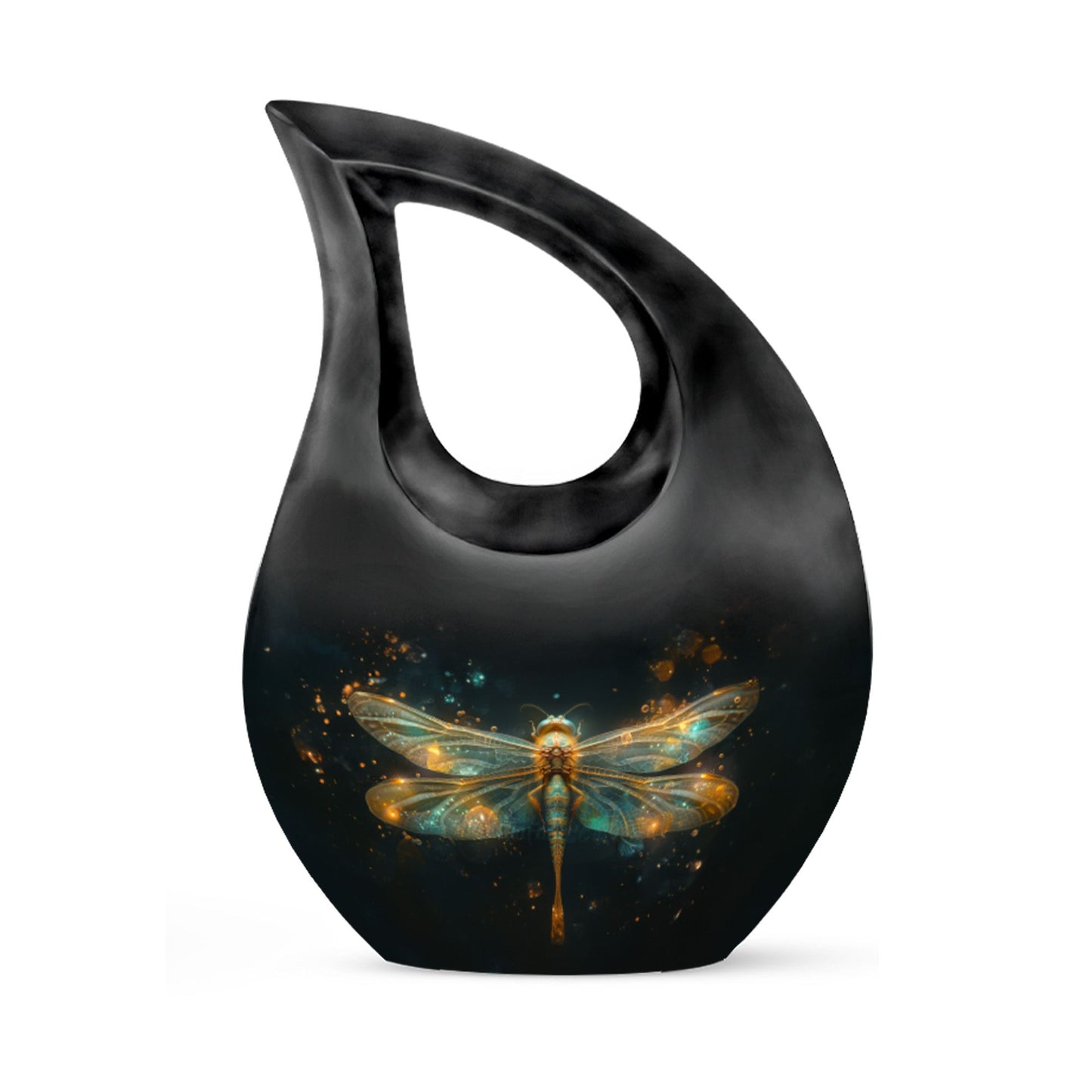 Personalized Dragonfly Cremation Urn for Women - 10-inch, 200 cu in - Yatskia