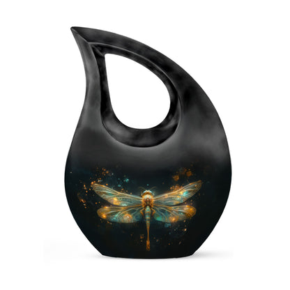 Personalized Dragonfly Cremation Urn for Women - 10-inch, 200 cu in - Yatskia