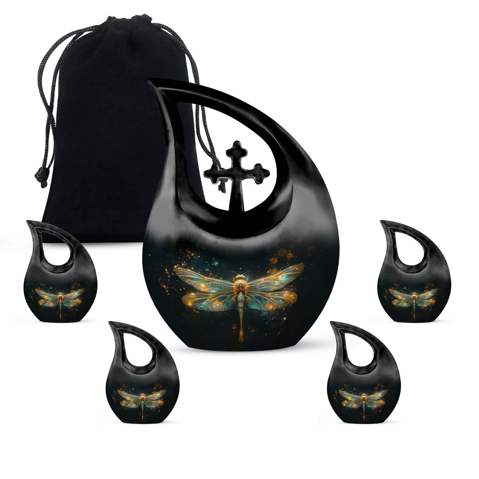 Glowing Dragonfly Memorial Urn - Dragonfly Cremation Urns For Women