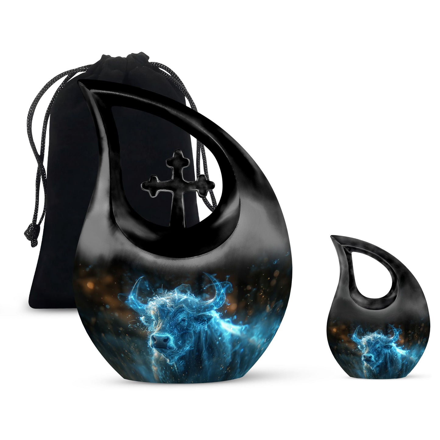 Personalized Galaxy Cremation Urn for Adult - 10-inch, 200 cu in - Yatskia