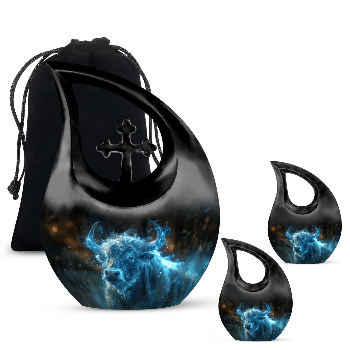 Personalized Galaxy Cremation Urn for Adult - 10-inch, 200 cu in - Yatskia