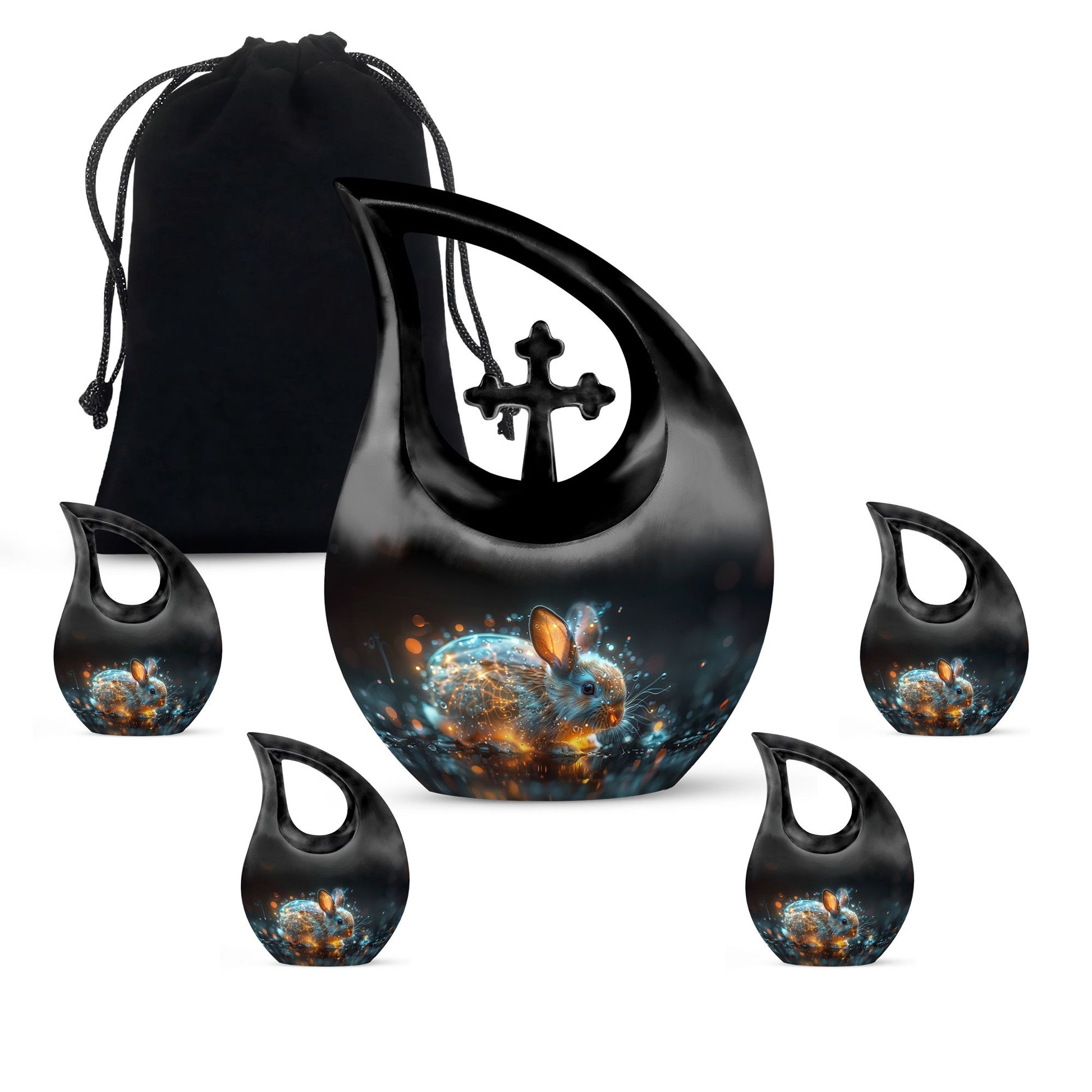 Luminous Mystic Bunny Urn - Rabbit Urns For Ashes Cremation