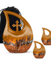 Autumn Canine Stroll Urn - German Shepherd Memorial Urns For Ashes