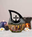 Meadow Canines Bliss Small Urn with Cross Drop 