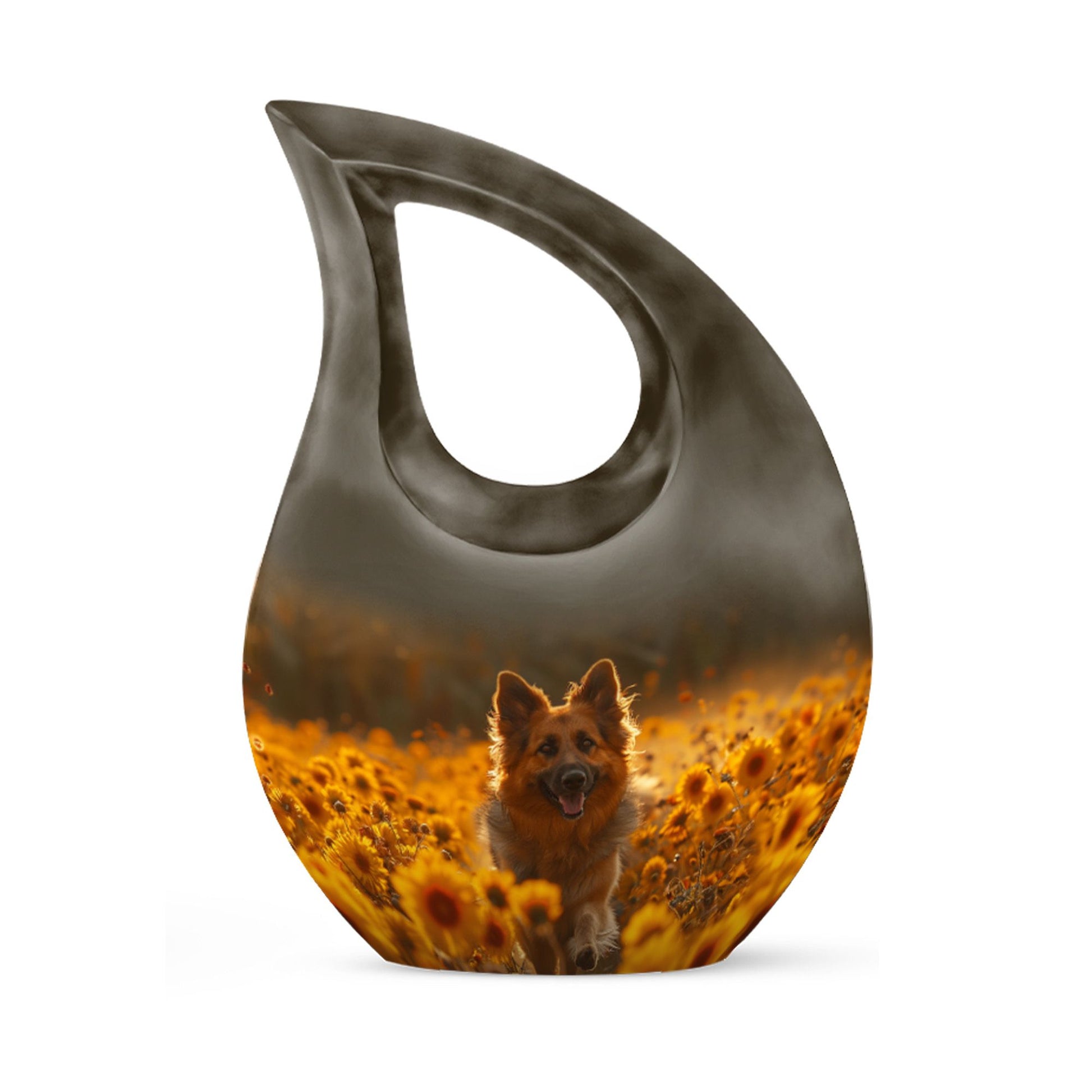 German Shepherd Dog Urn Memorial - Large Sized Cremation Urns For Pets