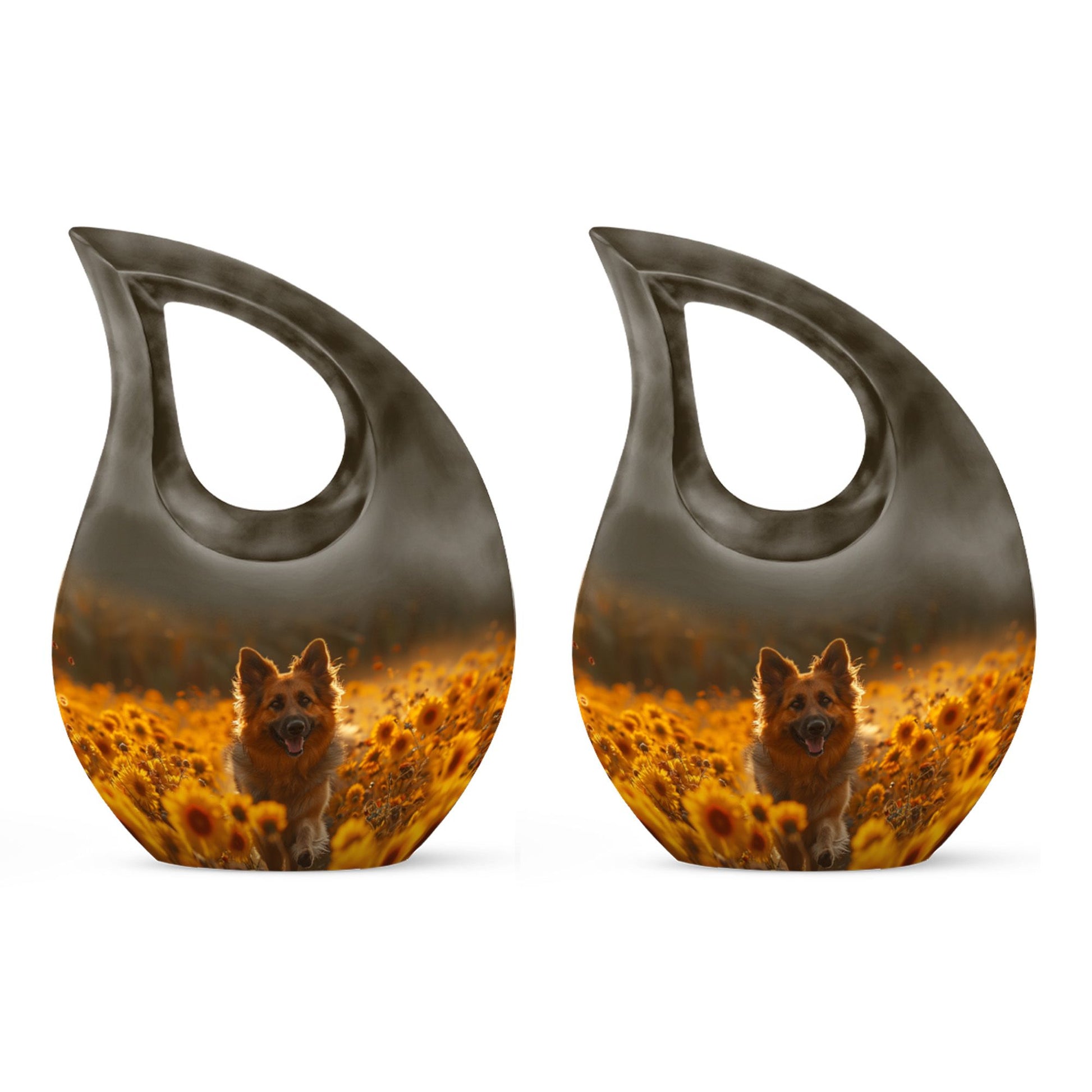 German Shepherd Dog Urn Memorial - Large Sized Cremation Urns For Pets