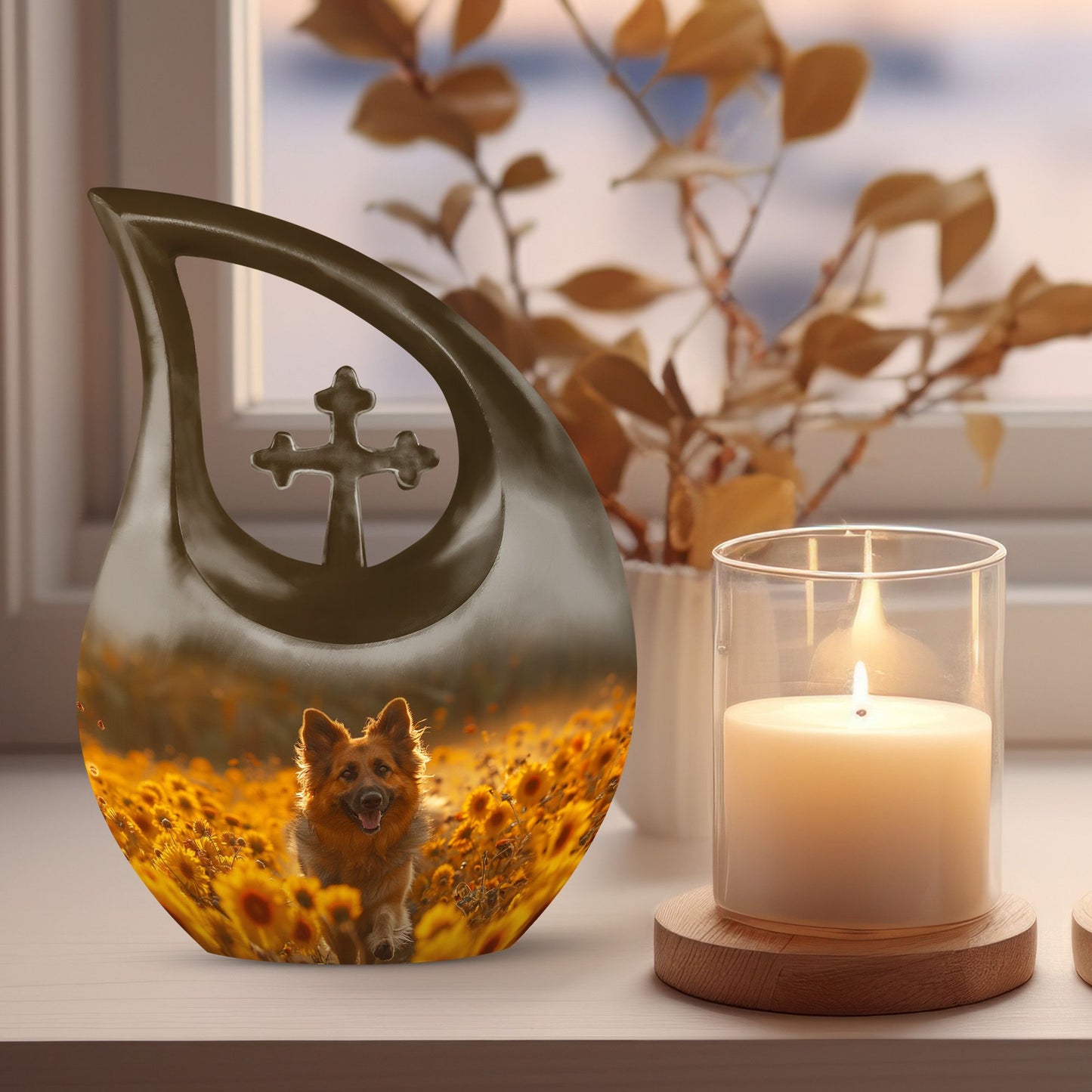 Golden Hour Delight Urn, 10 inch Cross