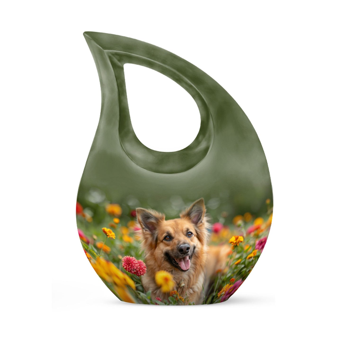 Floral Canine Happiness Urn