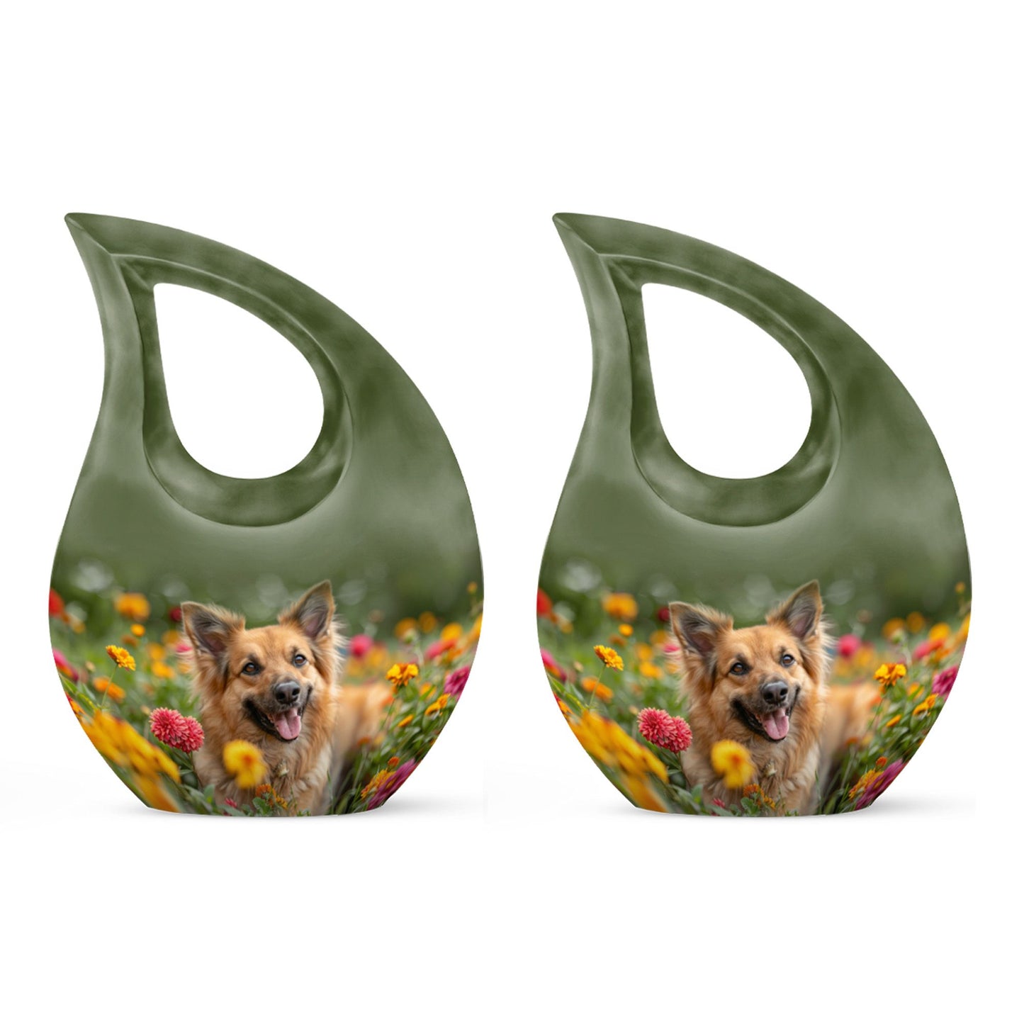 Floral Canine Happiness Urn