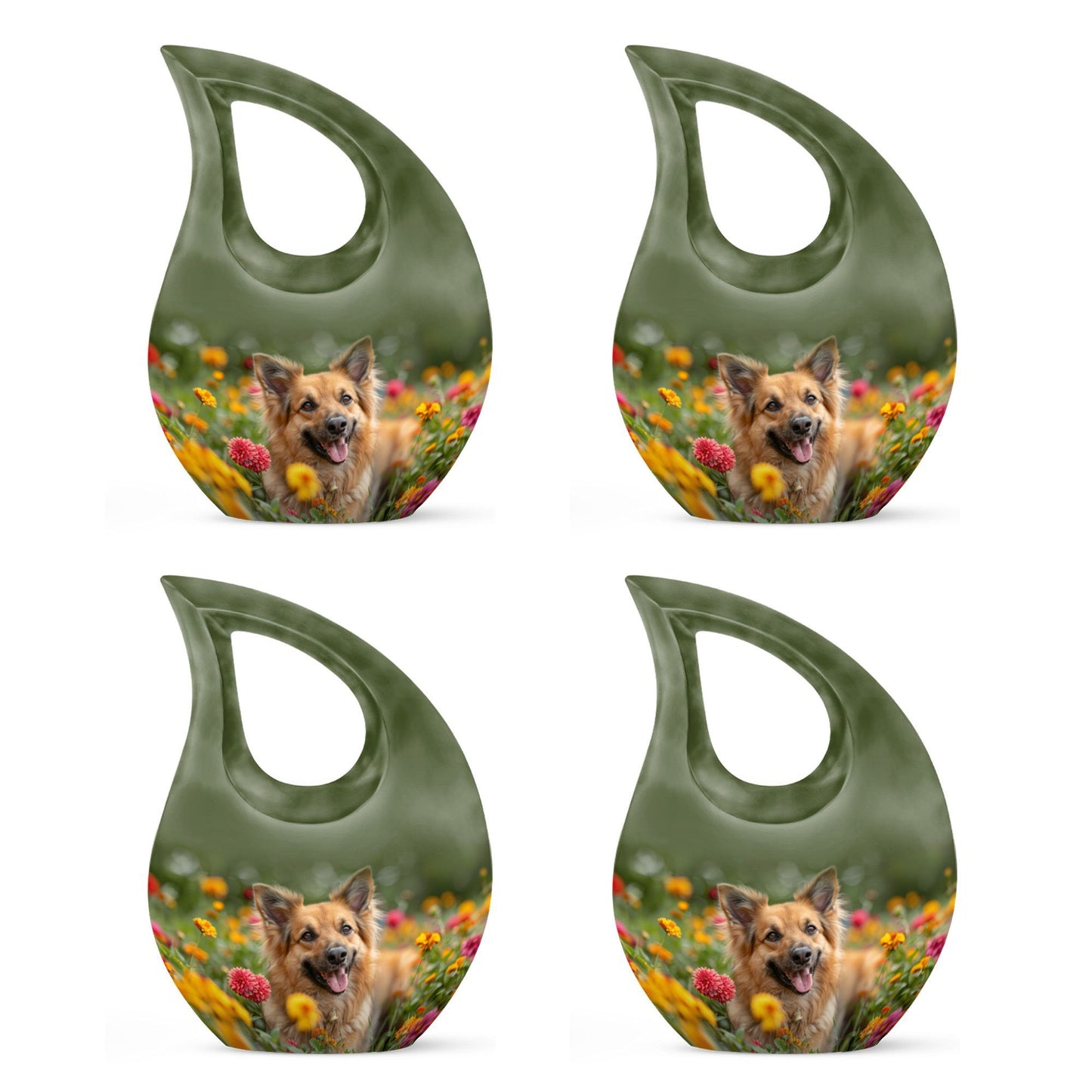 Floral Canine Happiness Urn