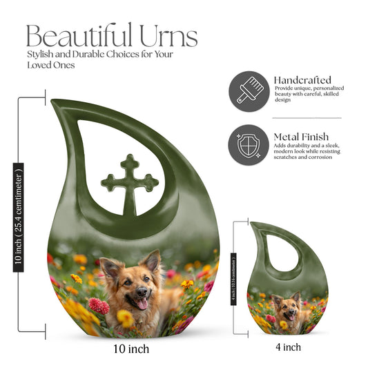 Floral Canine Happiness Urn