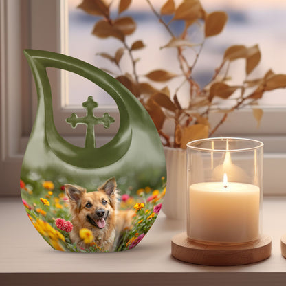 Floral Canine Happiness Urn