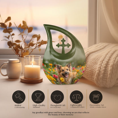 Floral Canine Happiness Urn