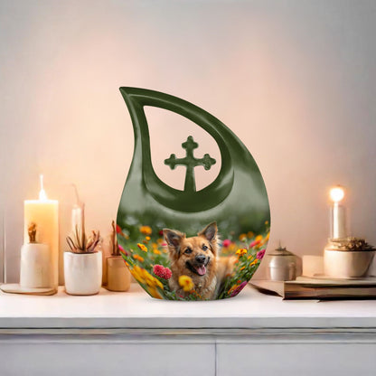 Floral Canine Happiness Urn
