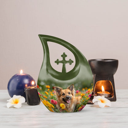Floral Canine Happiness Urn
