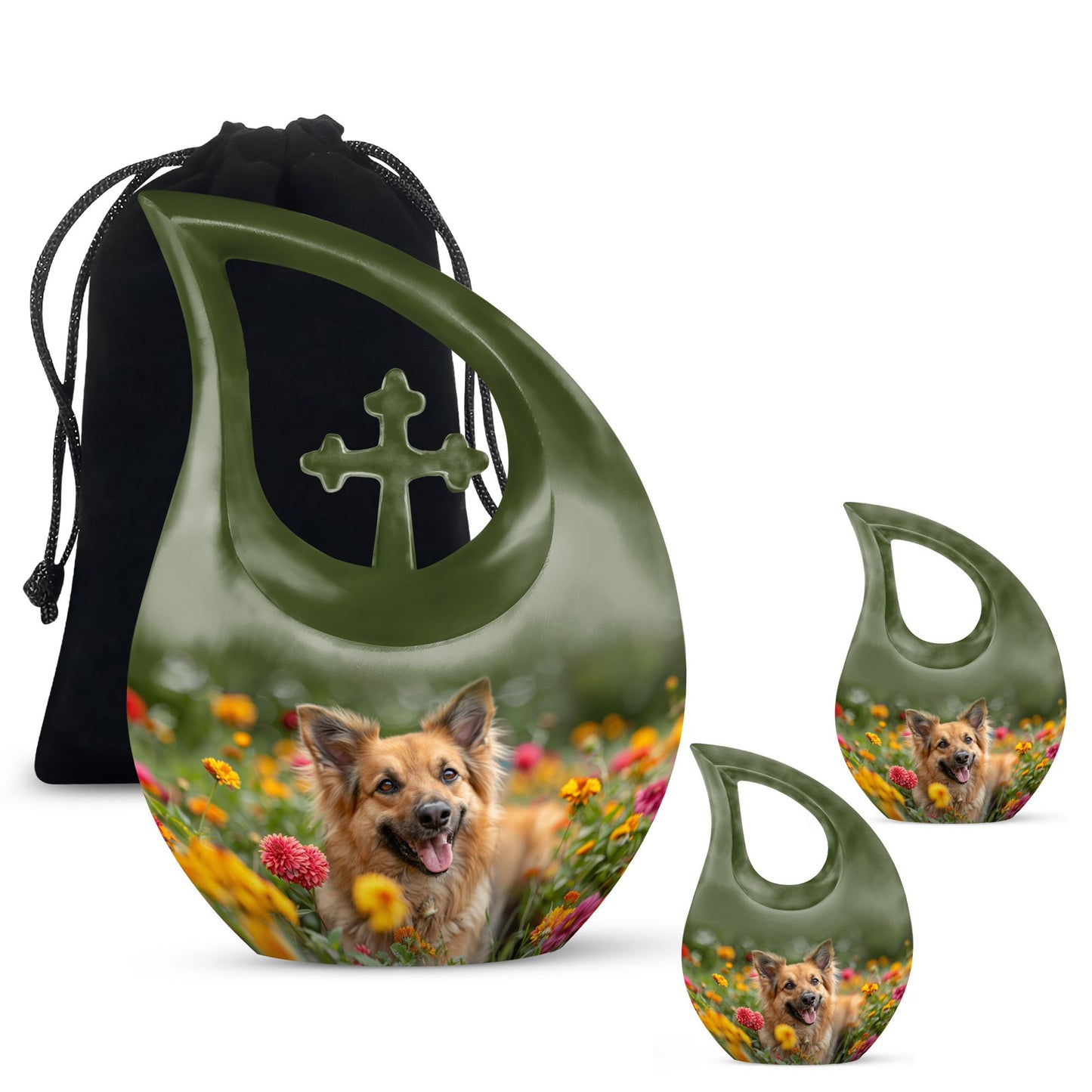 Floral Canine Happiness Urn