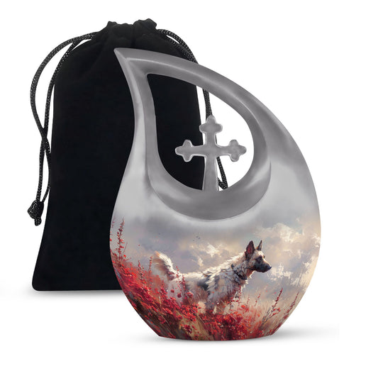 10-inch Crimson Wild Elegance Urn