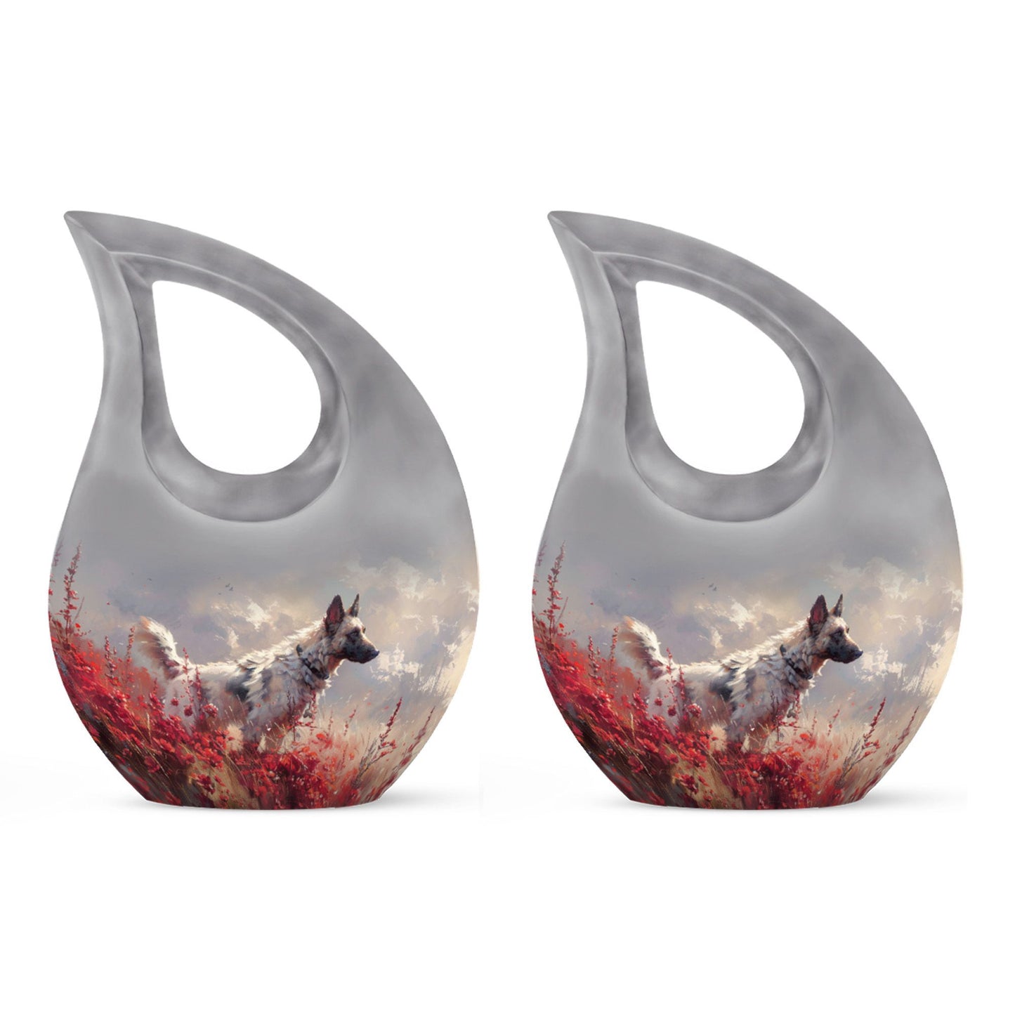 10-inch Crimson Wild Elegance Urn