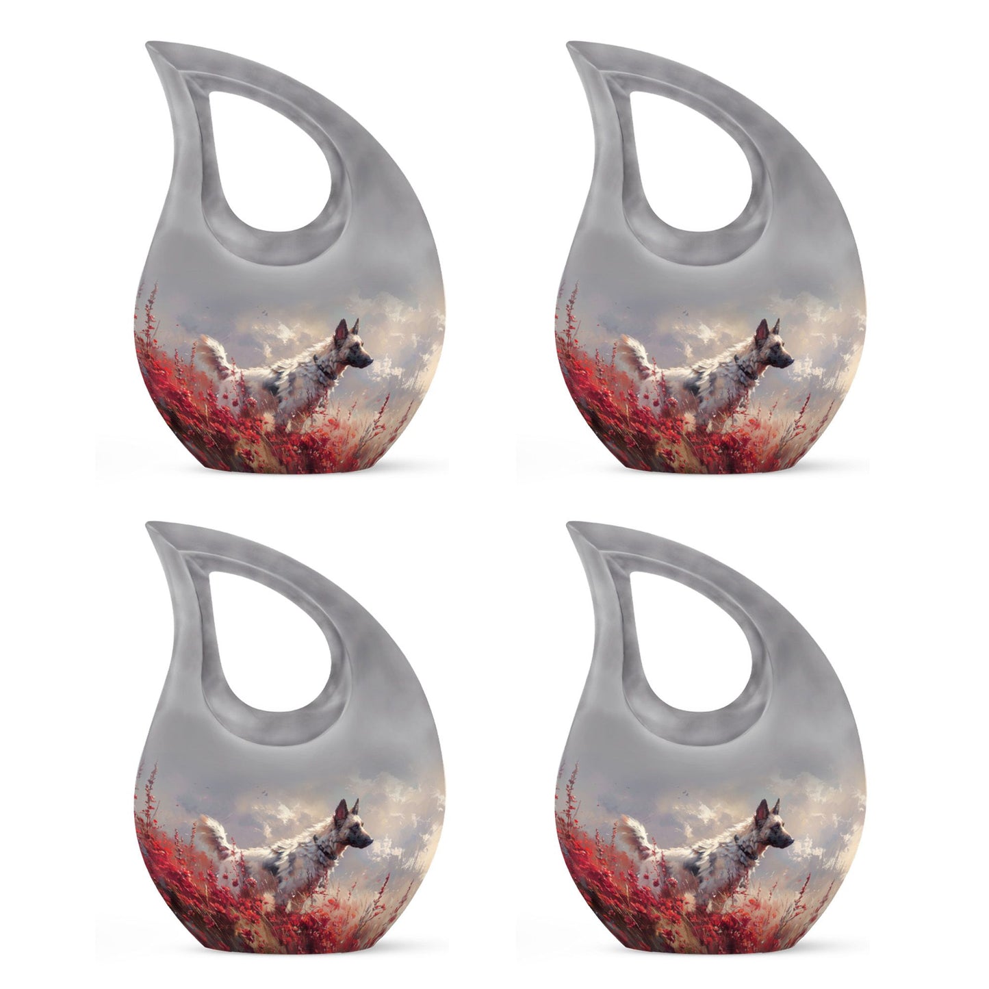 10-inch Crimson Wild Elegance Urn