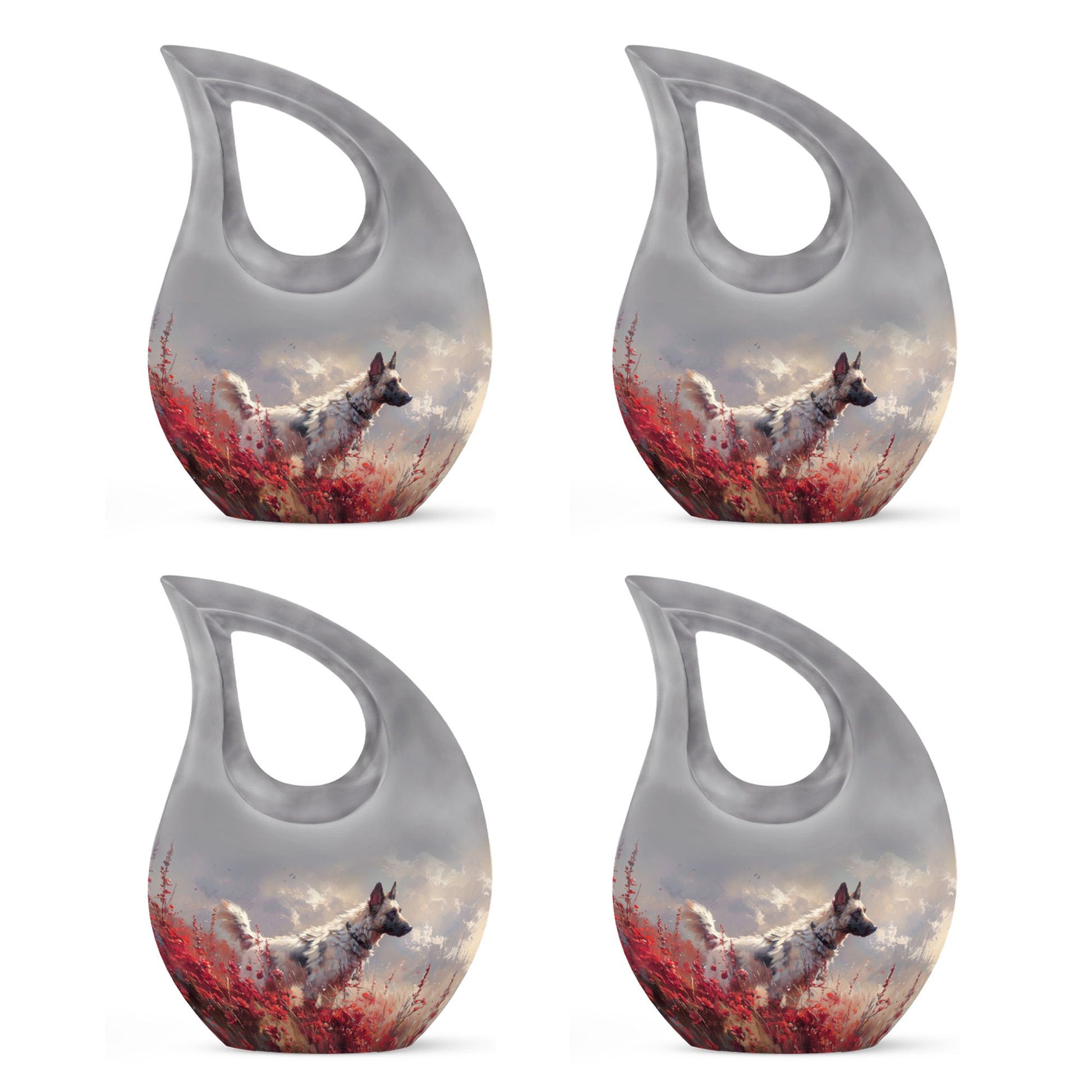 10-inch Crimson Wild Elegance Urn