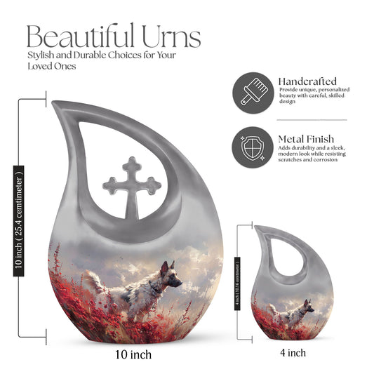 10-inch Crimson Wild Elegance Urn