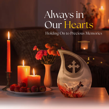 10-inch Crimson Wild Elegance Urn