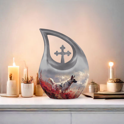 10-inch Crimson Wild Elegance Urn