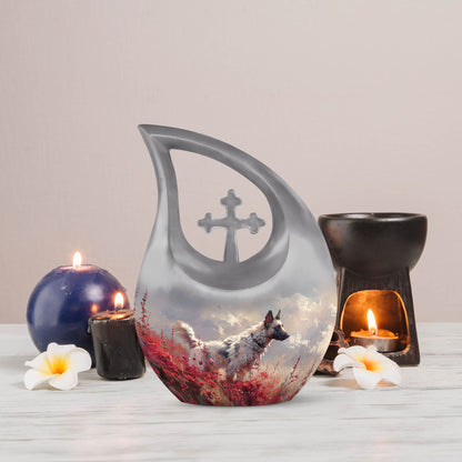 10-inch Crimson Wild Elegance Urn