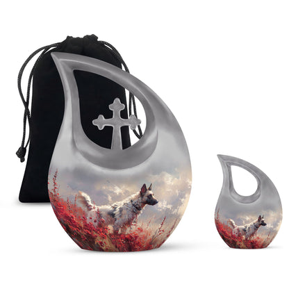 10-inch Crimson Wild Elegance Urn