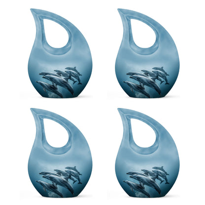 Personalized Dolphin Cremation Urn for Men and Women - 10-inch, 200 cu in - Yatskia