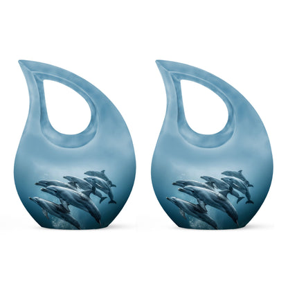 Personalized Dolphin Cremation Urn for Men and Women - 10-inch, 200 cu in - Yatskia