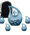 Aquatic Dolphins Family - Dolphin Cremation Urn For Men And Women