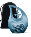 Aquatic Dolphins Family - Dolphin Cremation Urn For Men And Women