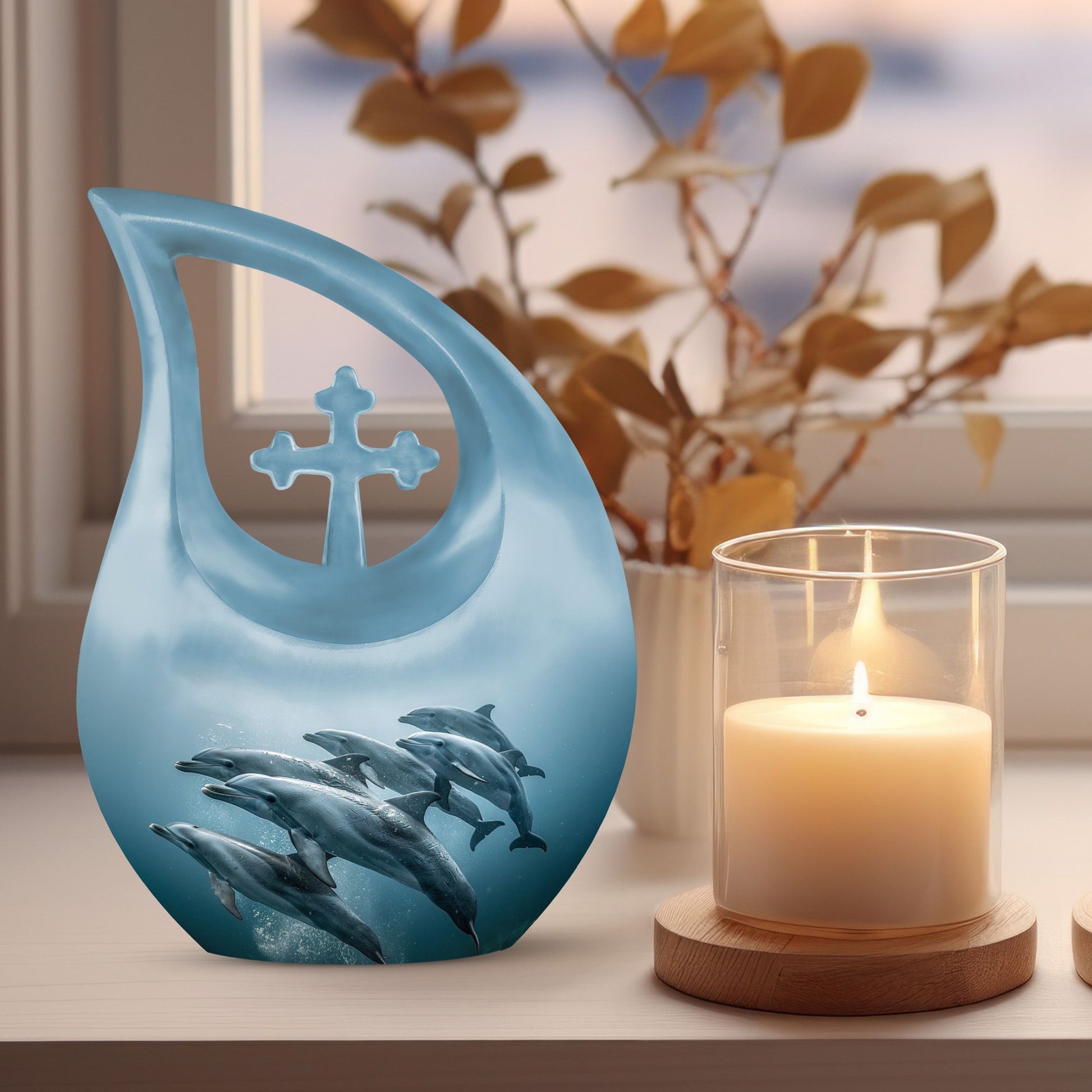 10 Inch Aquatic Grace Ballet Urn 
