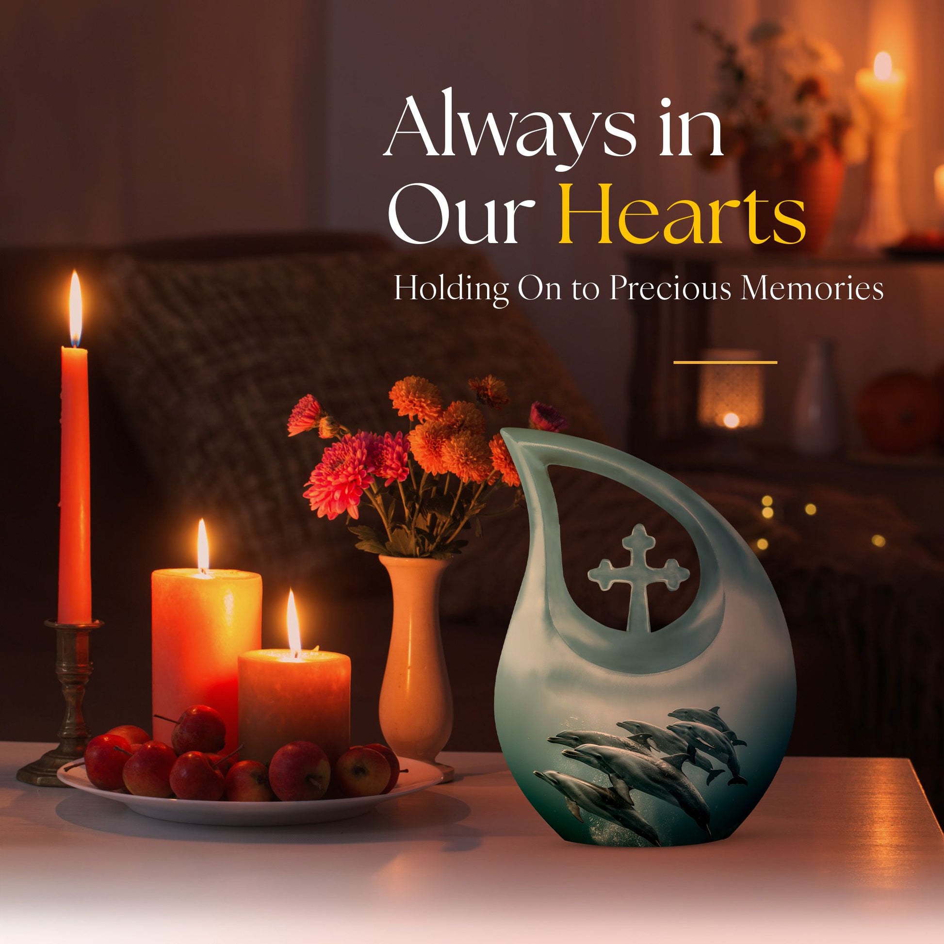 10 Inch Aquatic Grace Ballet Urn 