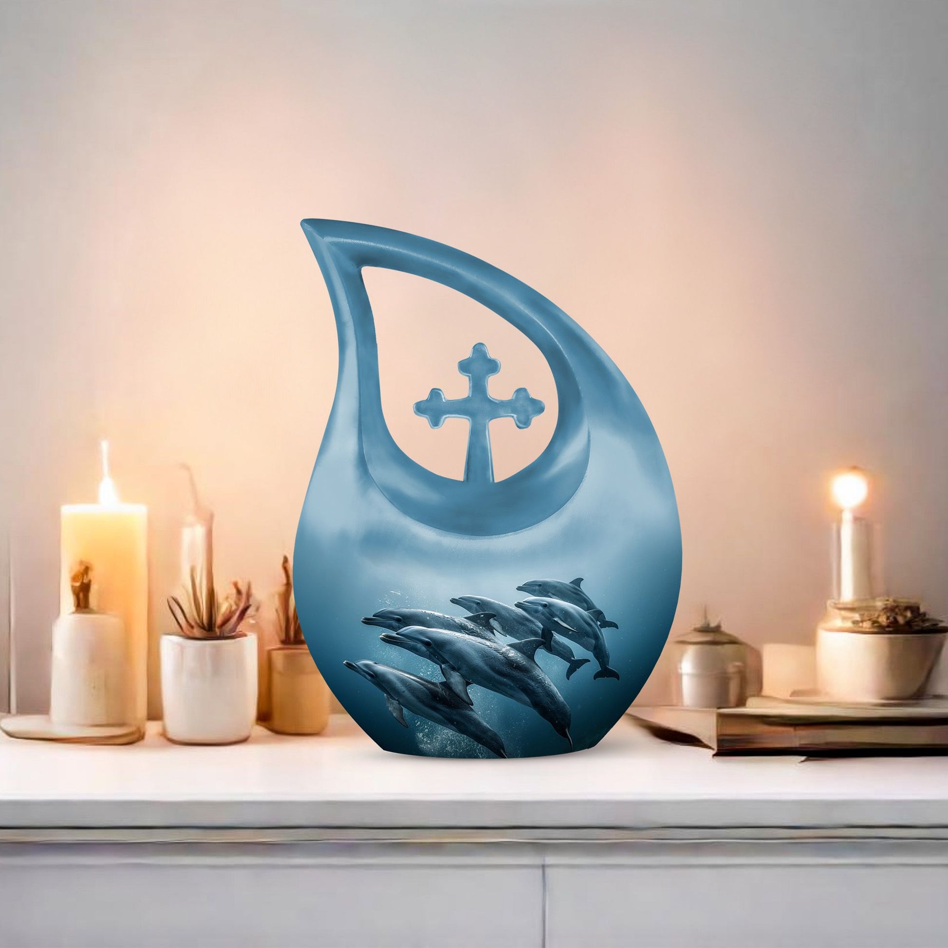 10 Inch Aquatic Grace Ballet Urn 