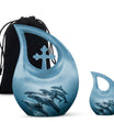 Aquatic Dolphins Family - Dolphin Cremation Urn For Men And Women
