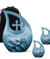Aquatic Dolphins Family - Dolphin Cremation Urn For Men And Women