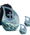 Dolphin Urn Memorial For Adults - Ocean Waves Funeral Urn For Ashes