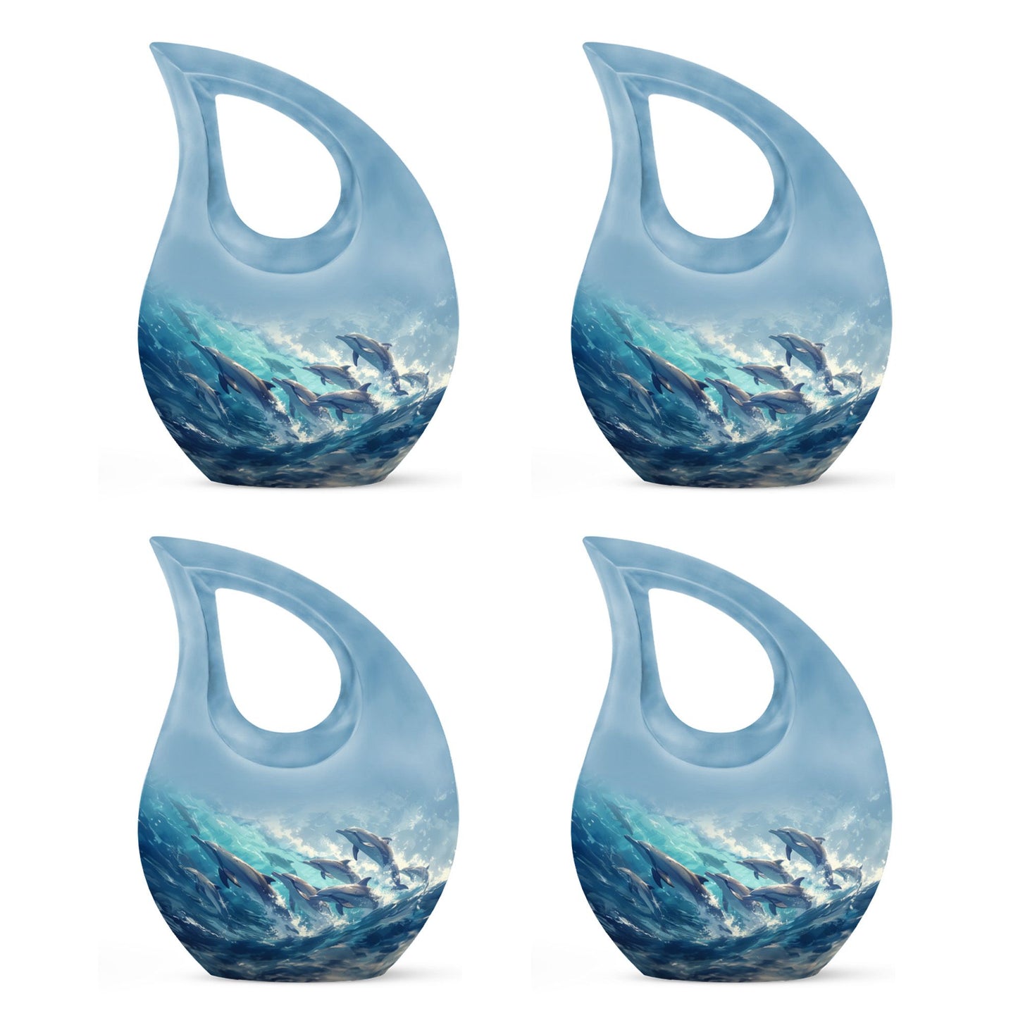 Personalized Dolphin Cremation Urn for Human Ashes - 10-inch, 200 cu in - Yatskia