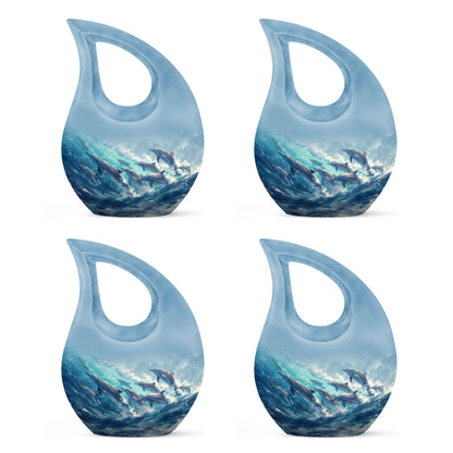 Personalized Dolphin Cremation Urn for Human Ashes - 10-inch, 200 cu in - Yatskia