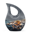Sunset Dolphin Urn For Women - Dolphin Urn Memorial For Ashes