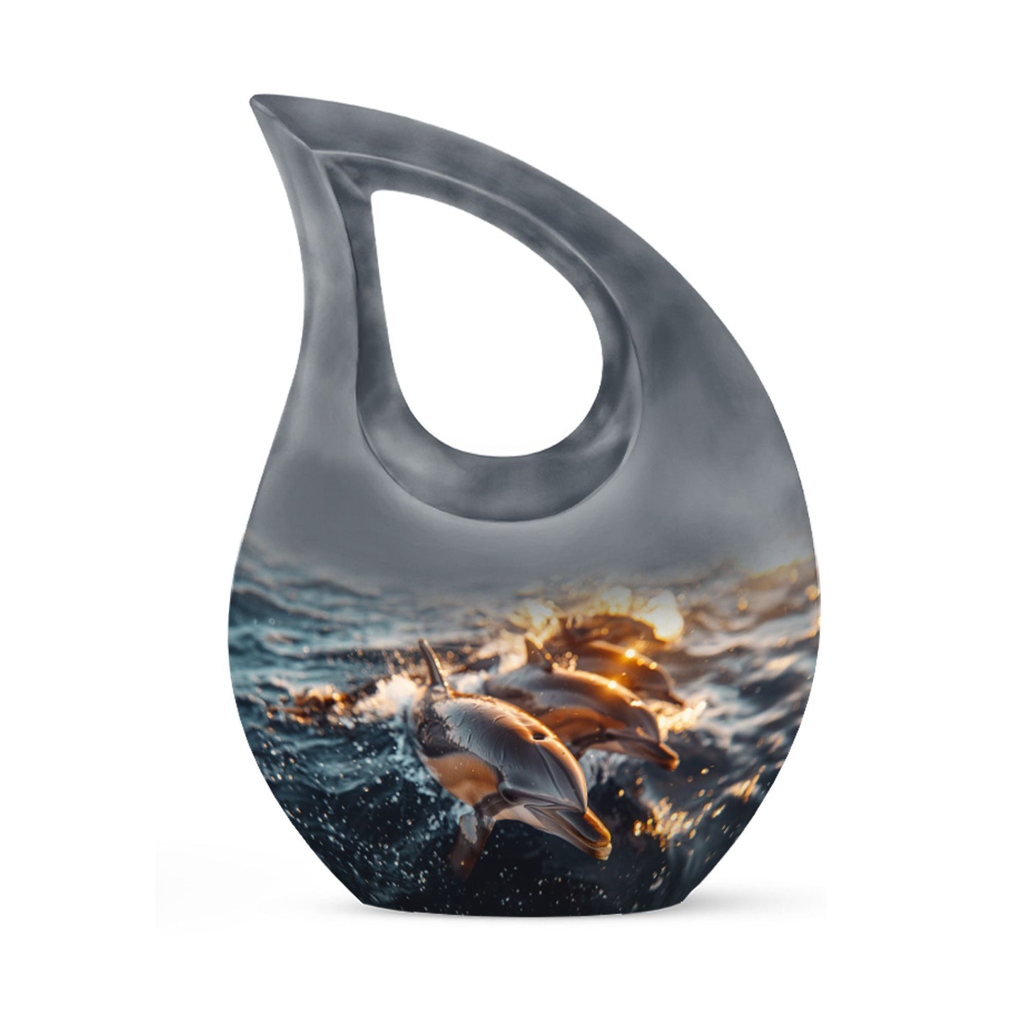 10-inch Sunset Dolphin Glide Urn 