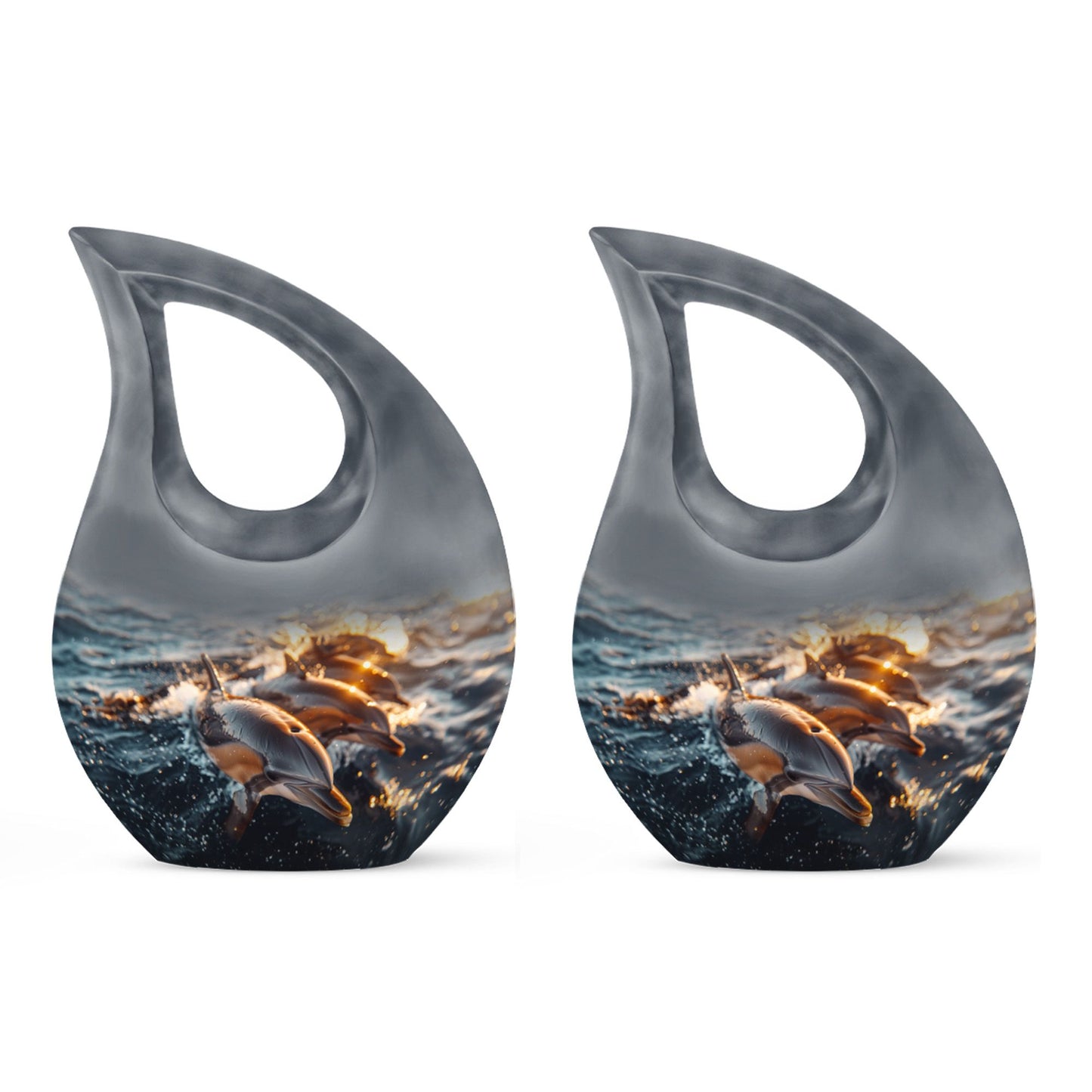 10-inch Sunset Dolphin Glide Urn 