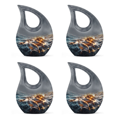 10-inch Sunset Dolphin Glide Urn 
